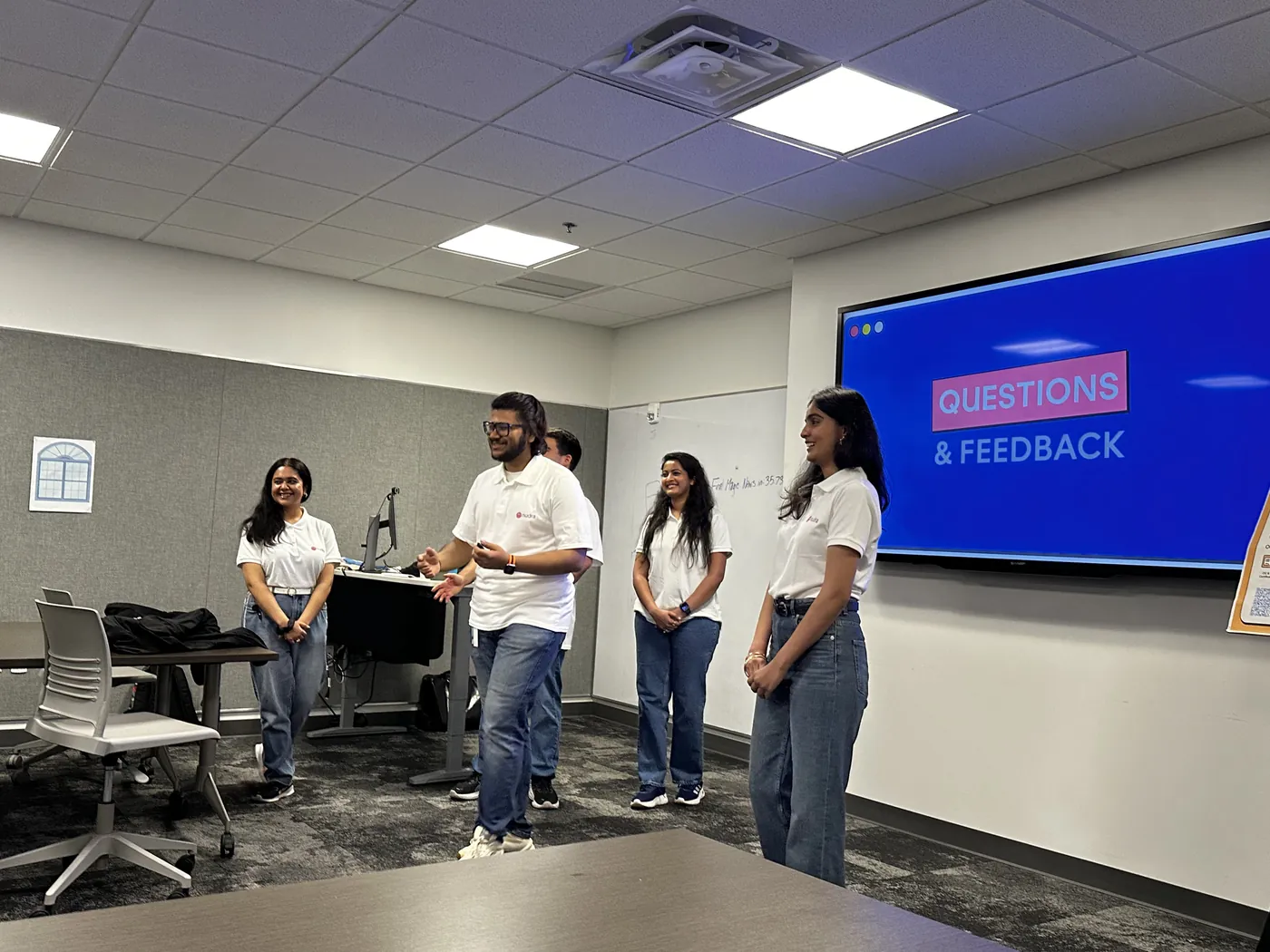 Team Comet presenting the final pitch